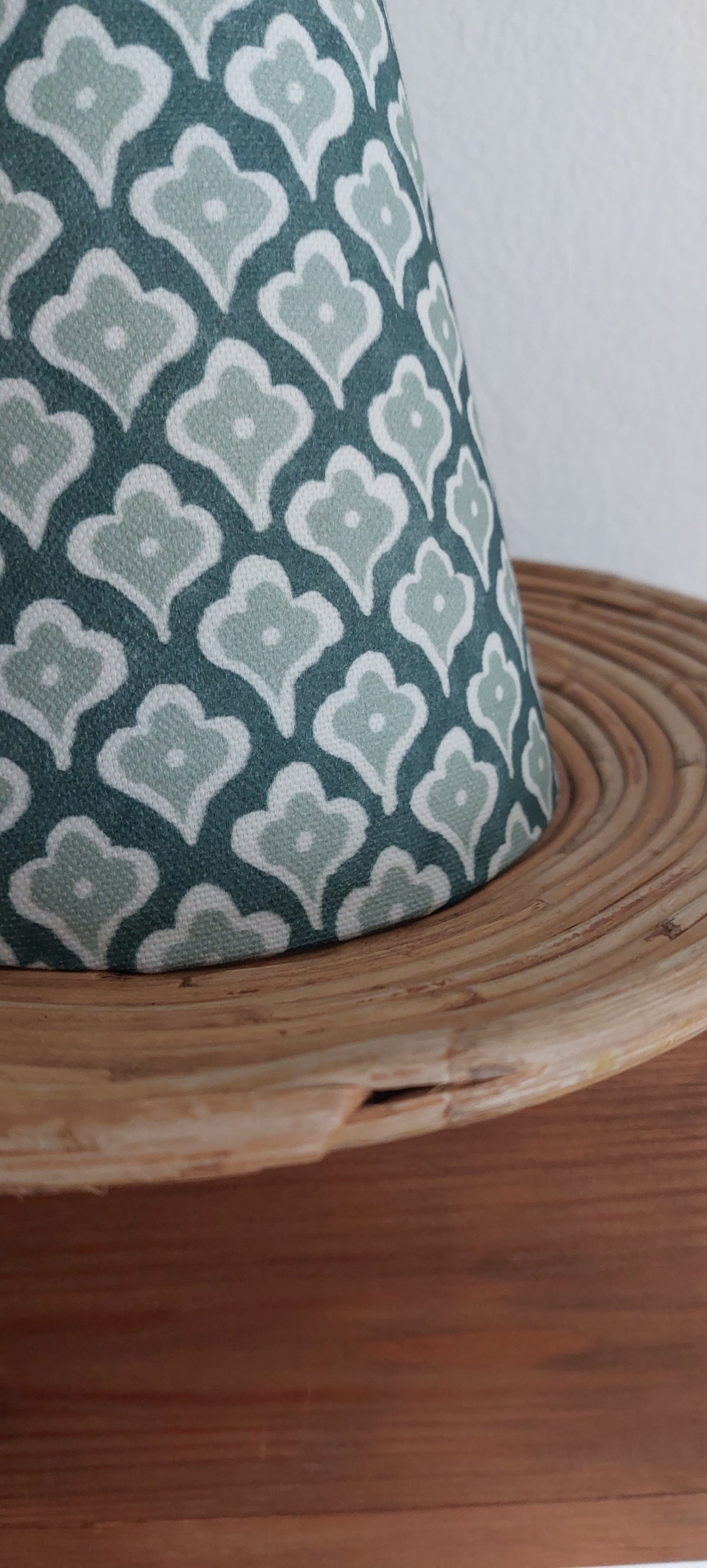 Block pint Sage candle clip lampshade