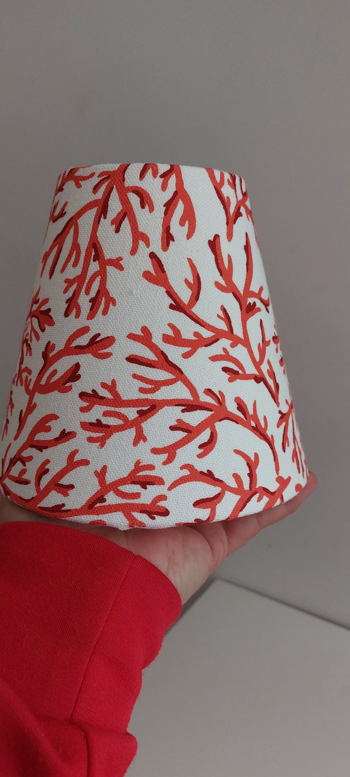 Coral candle clip lampshade