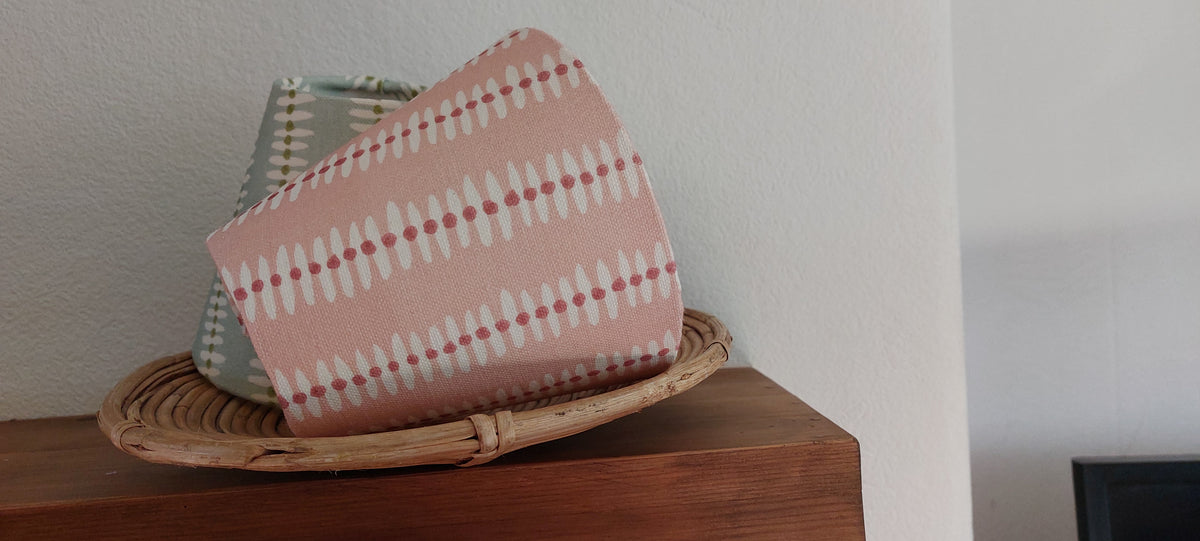 Pink candle clip lampshade.
