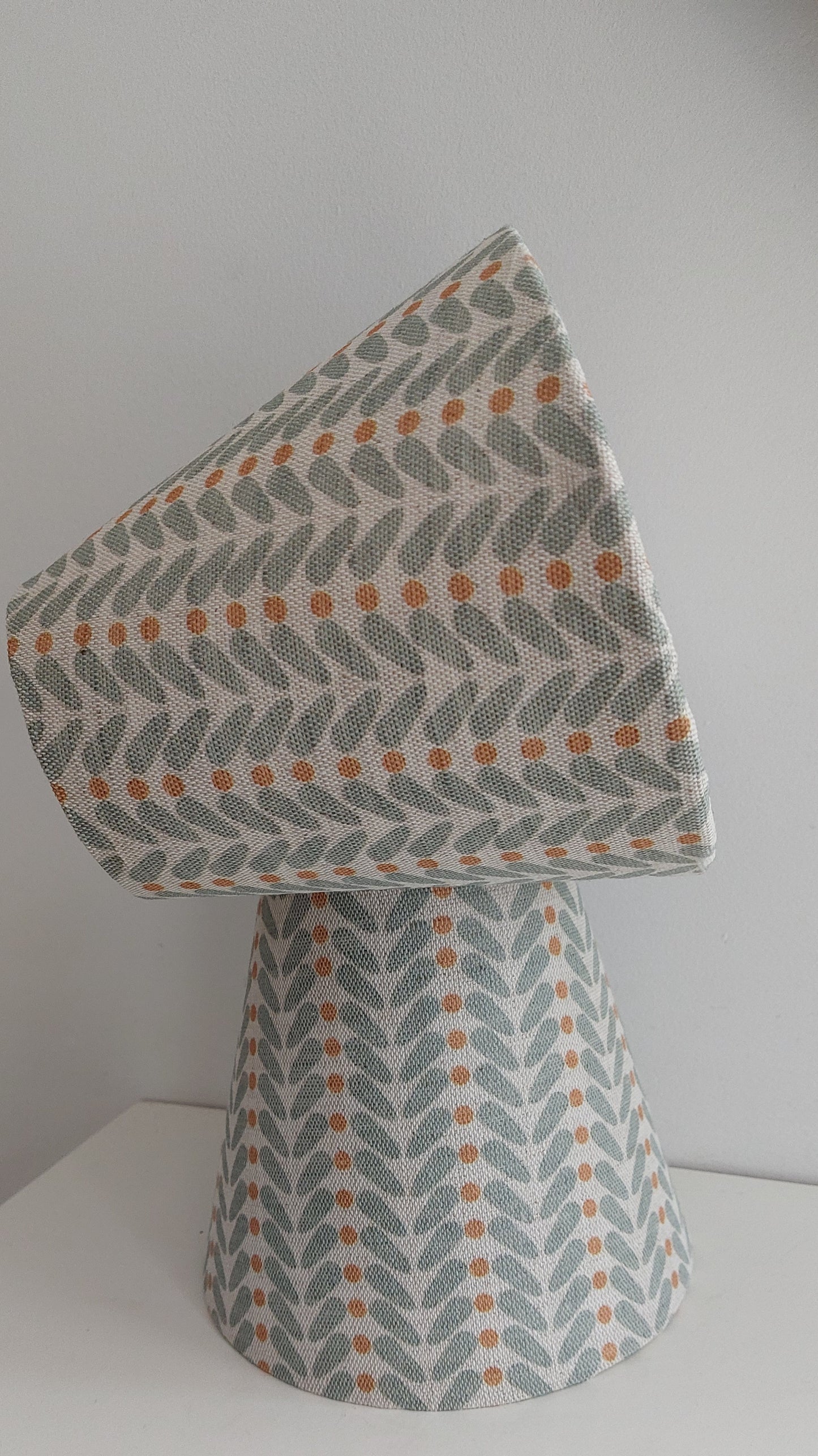 Grey Scandi wings candle clip lampshade