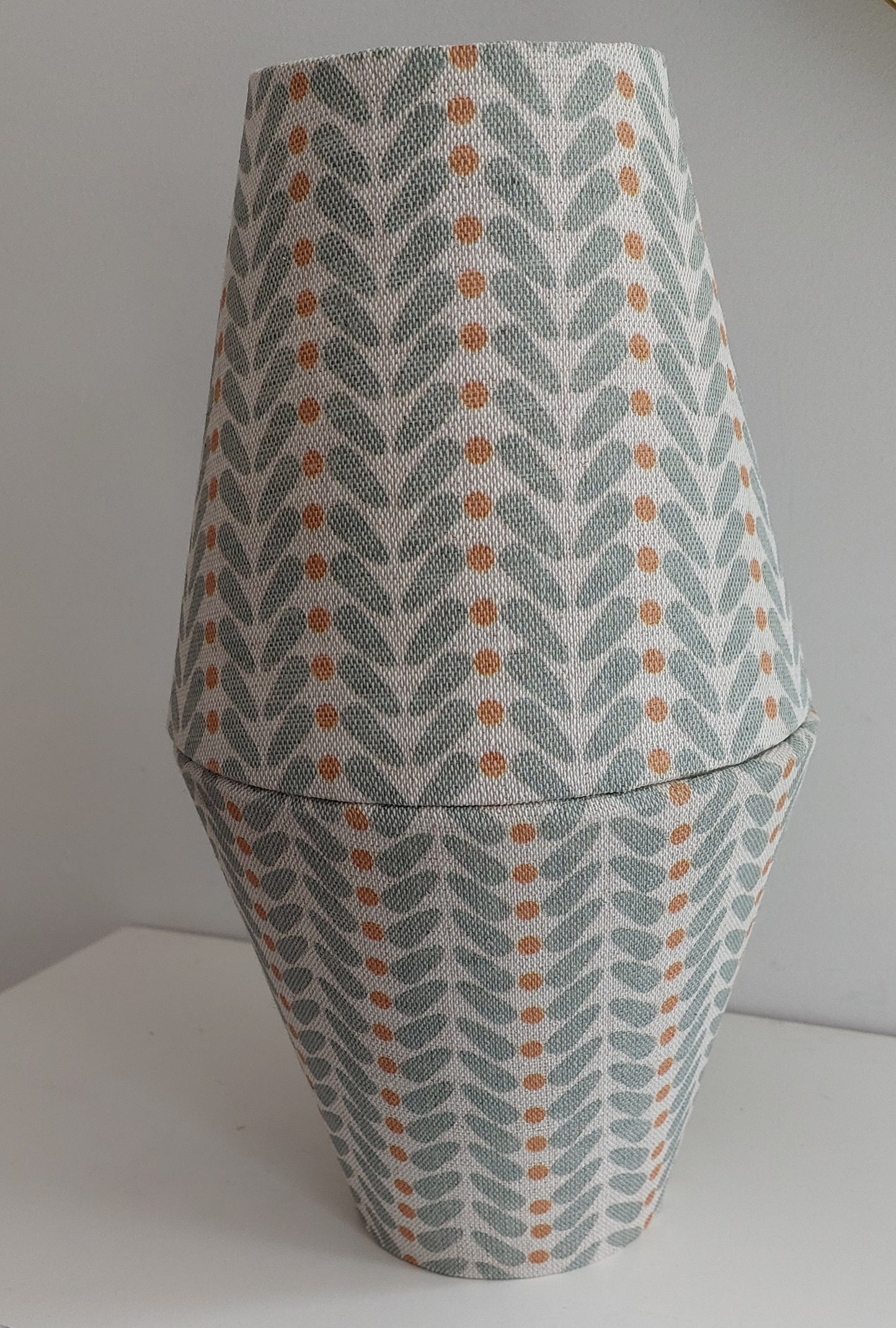 Grey Scandi wings candle clip lampshade