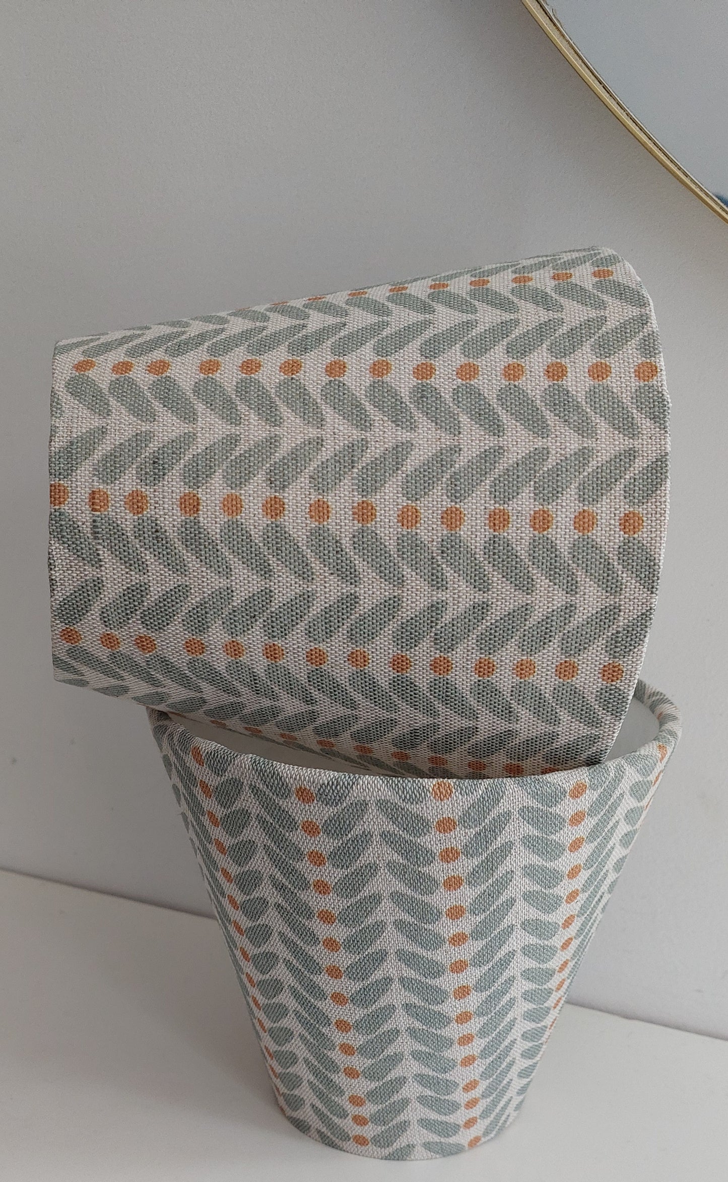 Grey Scandi wings candle clip lampshade