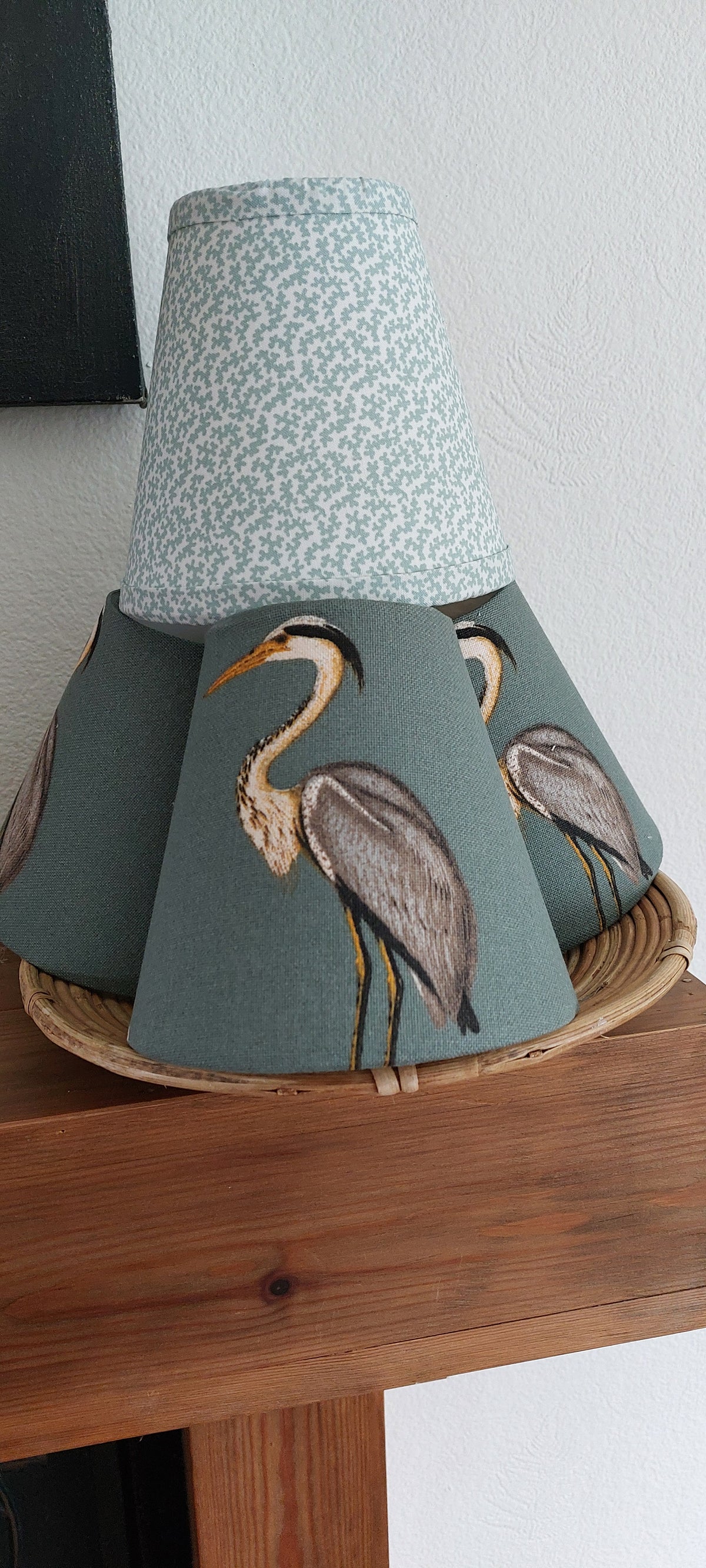 Crane bird candle clip lampshade