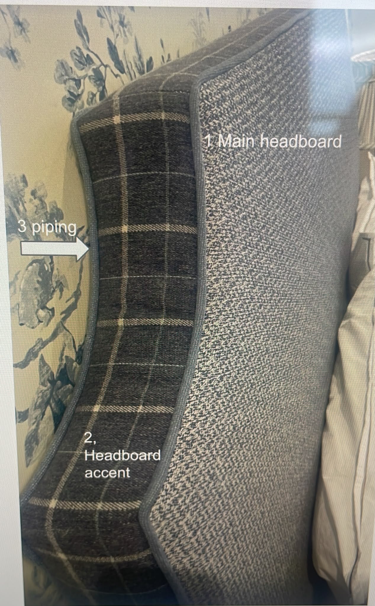 Speacial order 2 hedbords 2 valances and lampshades