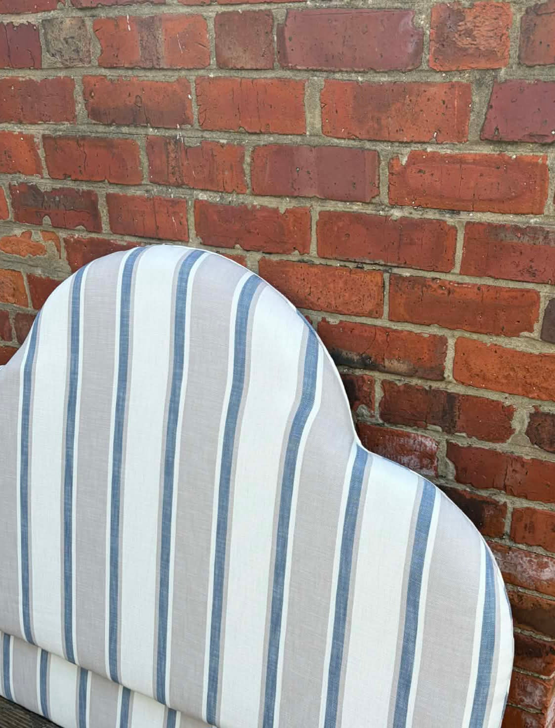 Cloud headboard coastal stripe