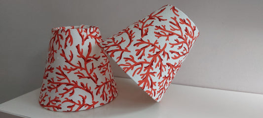 Coral candle clip lampshade