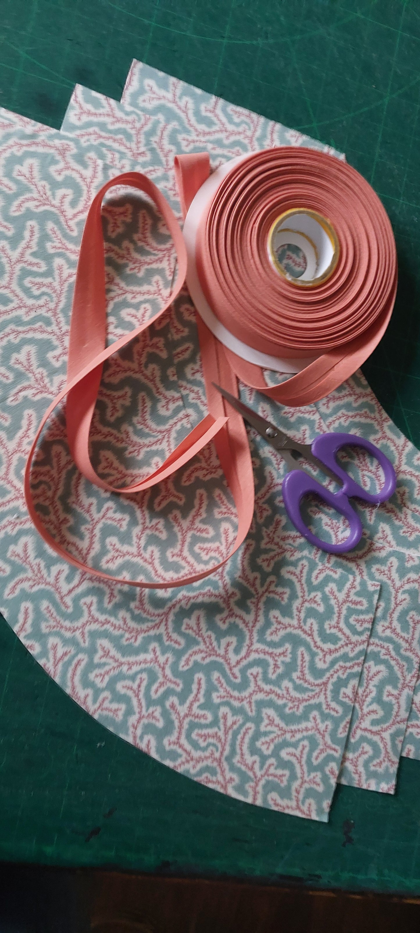 Blue Sanderson Candle Clip Lampshade With Peavh trim