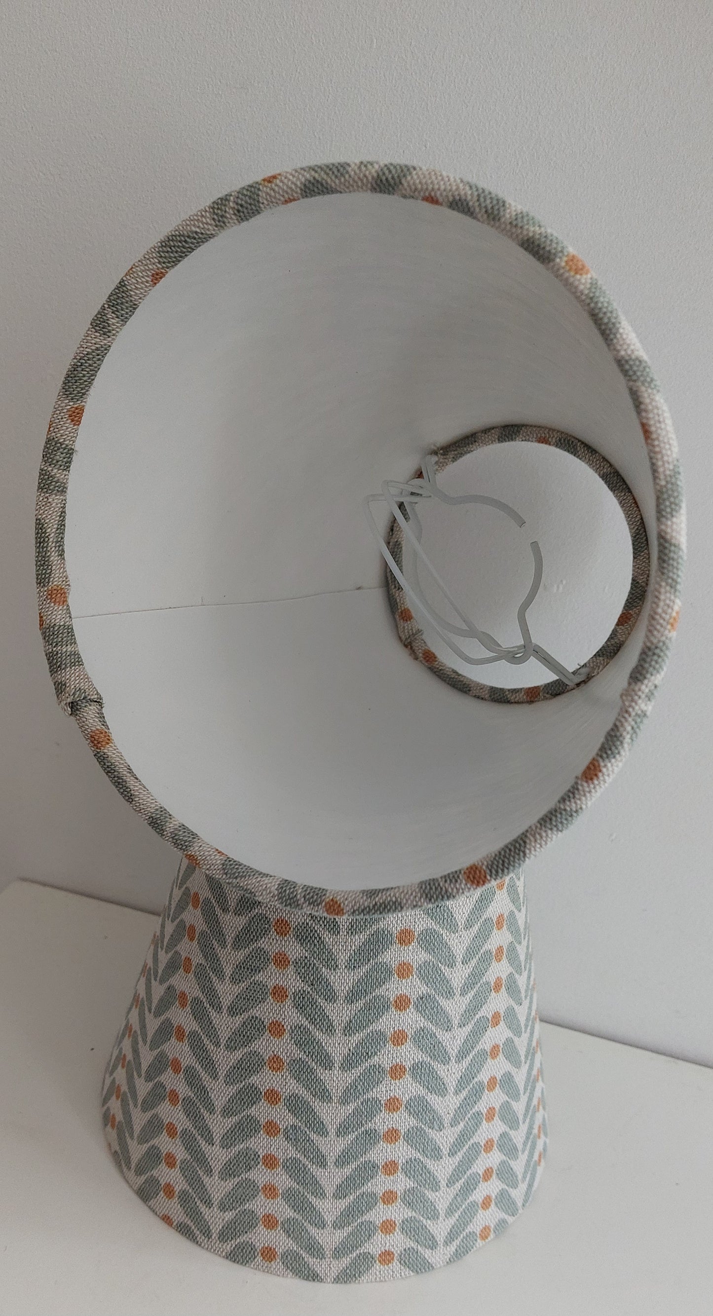 Grey Scandi wings candle clip lampshade