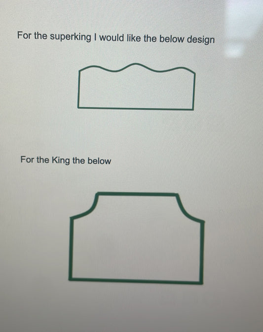 Speacial order 2 hedbords 2 valances and lampshades