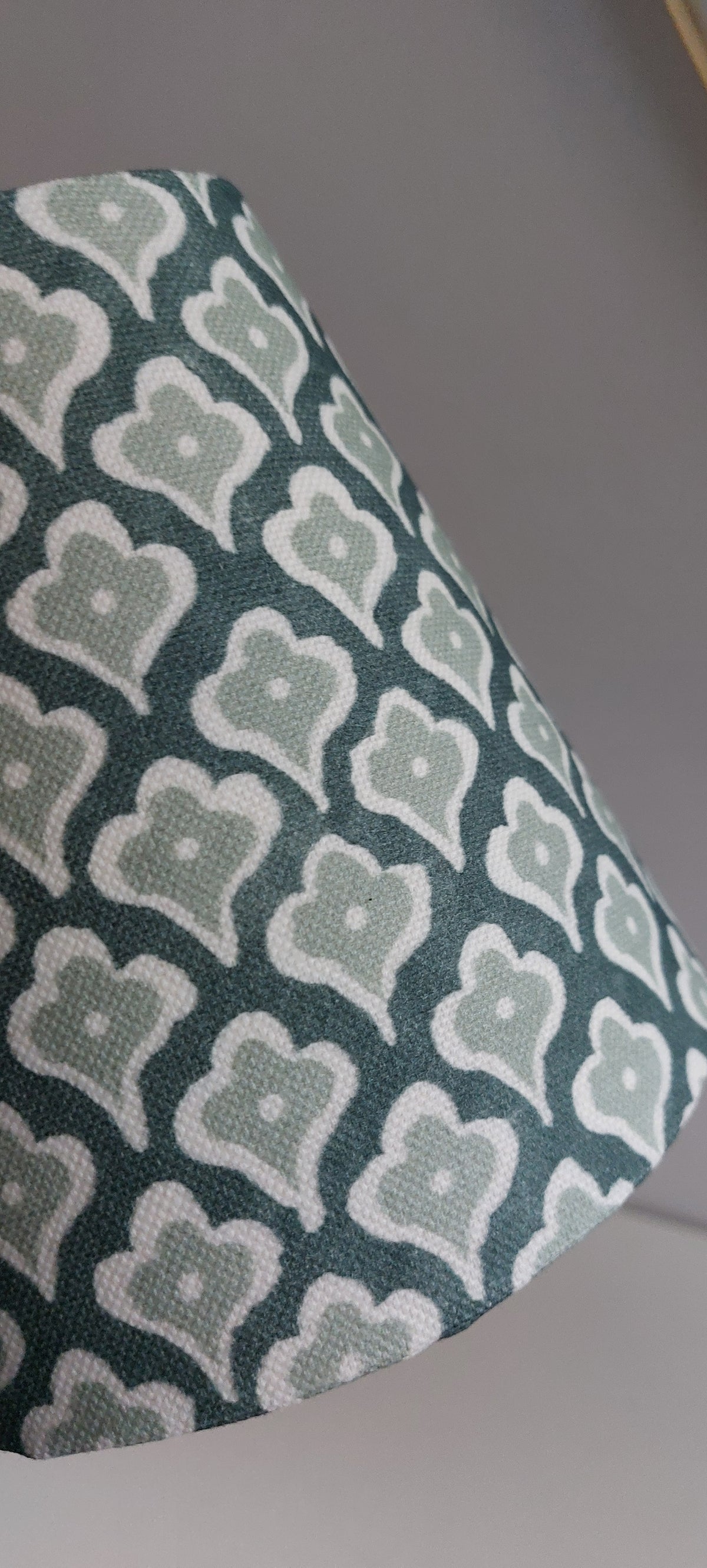 Block pint Sage candle clip lampshade