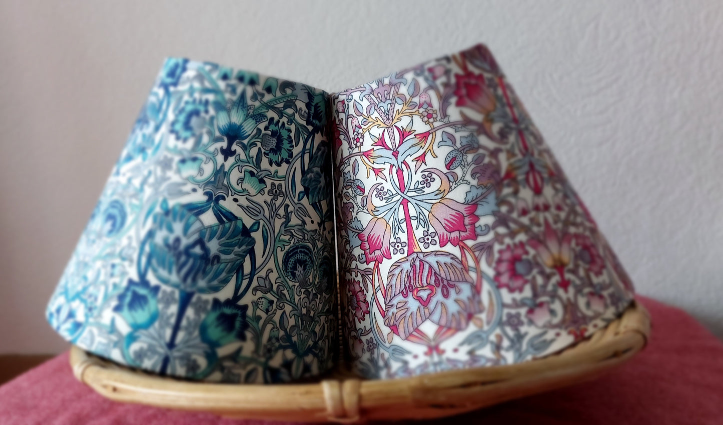 Liberty Loden pink candle clip lampshade