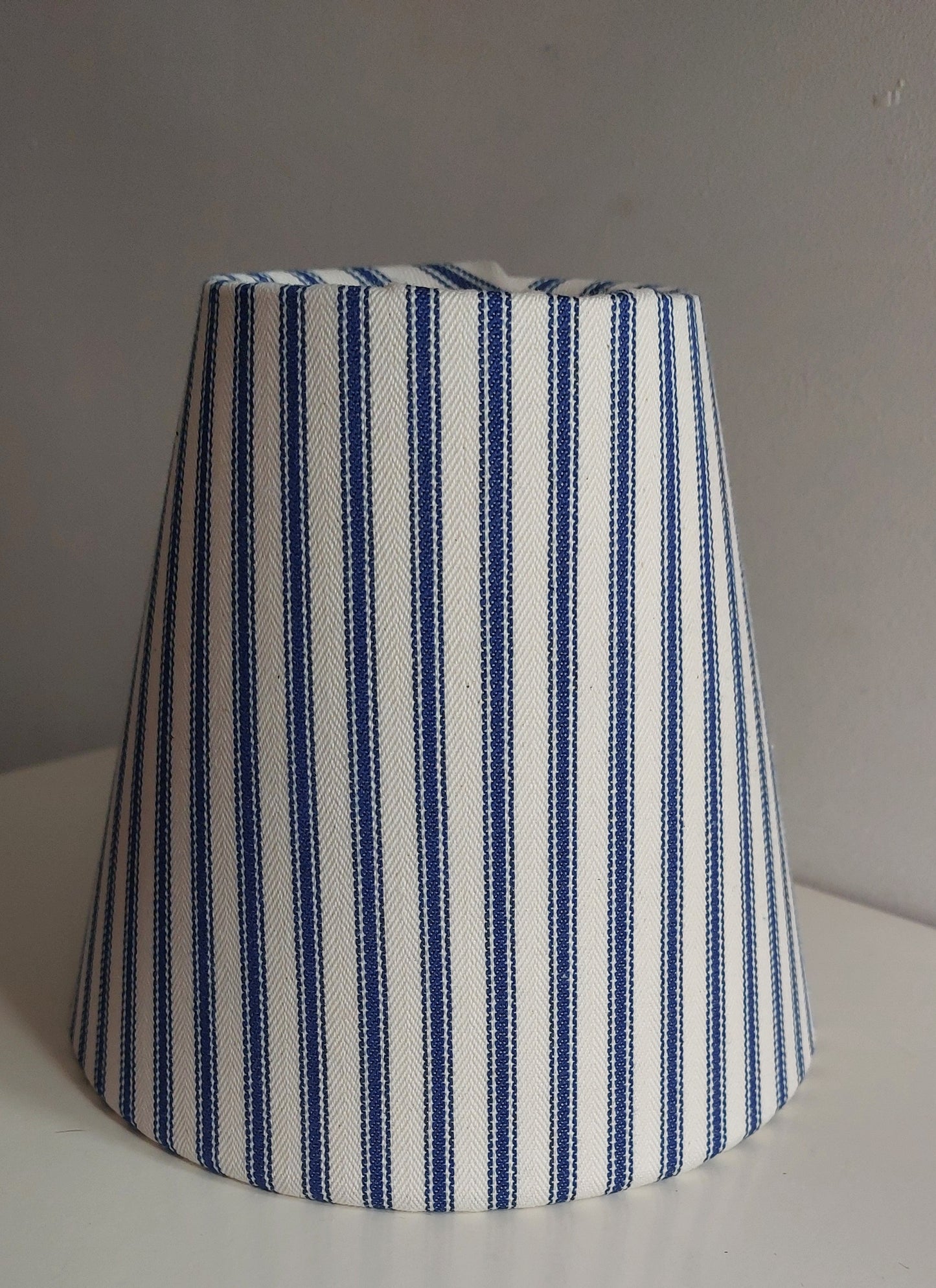 Ian Mankin navy candle clip lampshade.