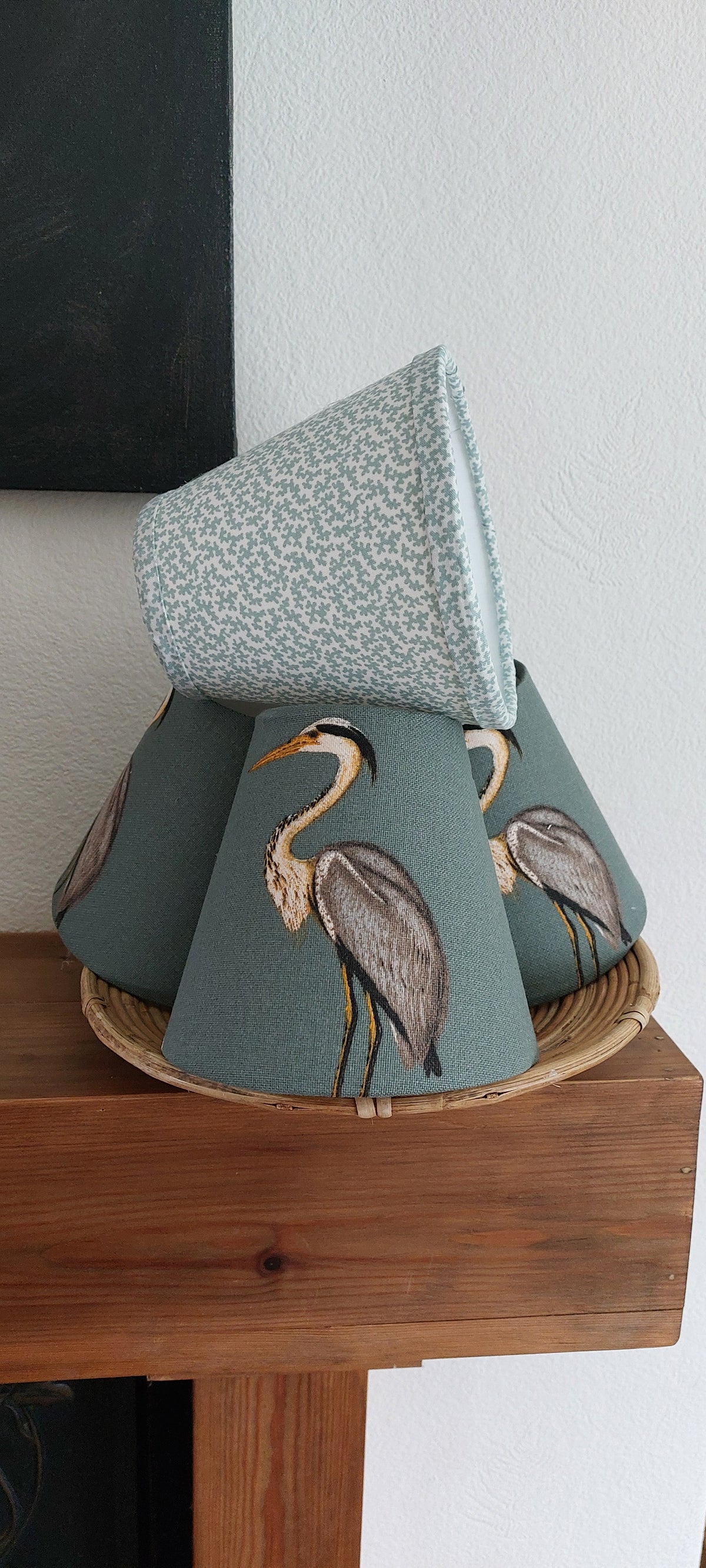 Crane bird candle clip lampshade