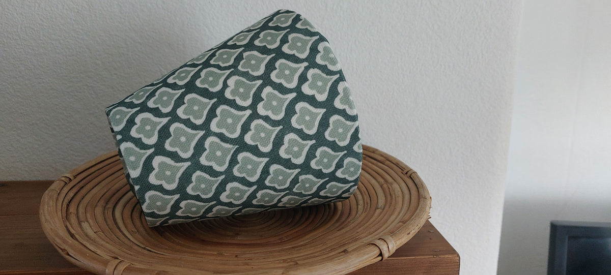 Block pint Sage candle clip lampshade
