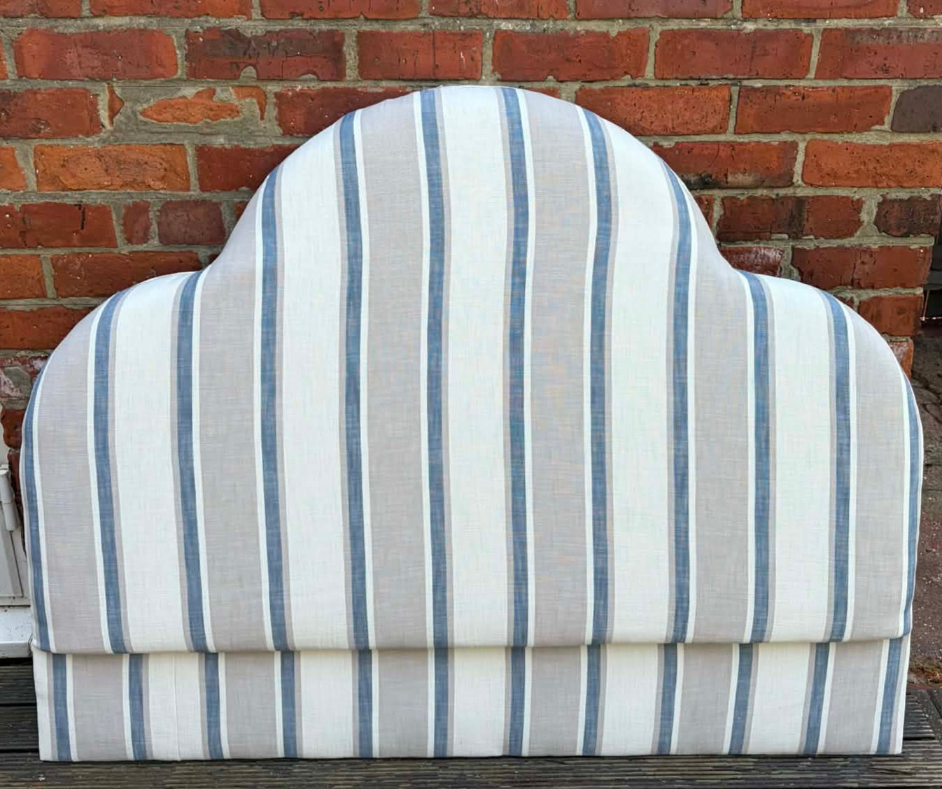 Cloud headboard coastal stripe