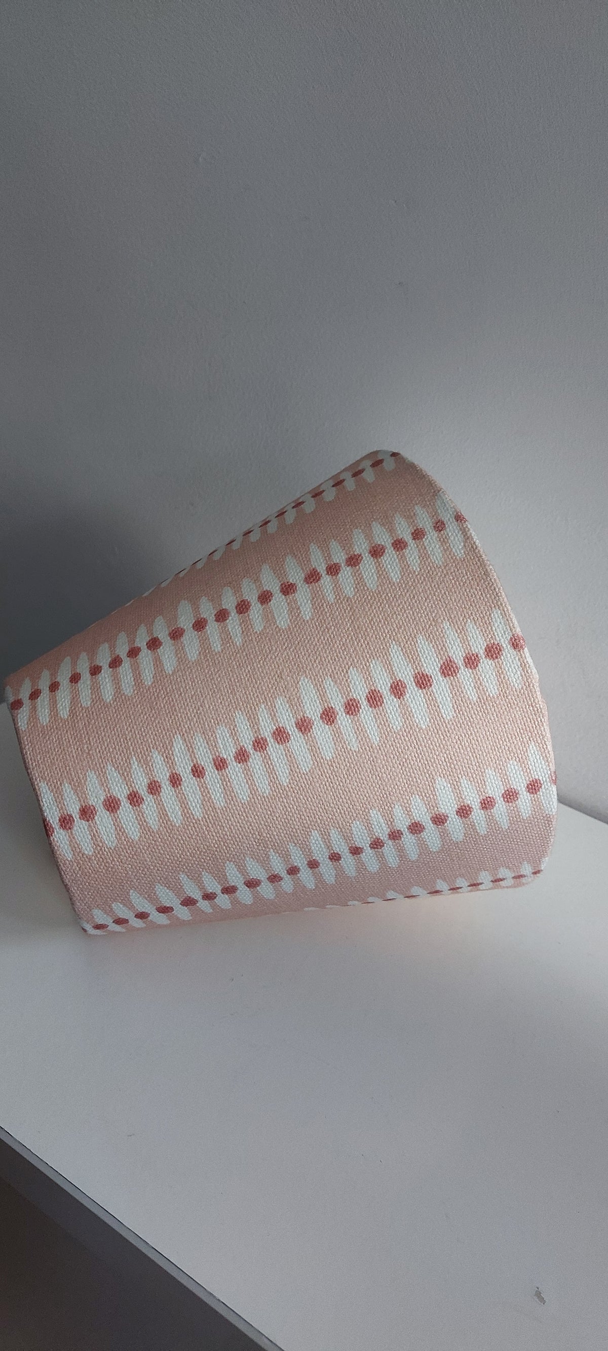 Pink candle clip lampshade.