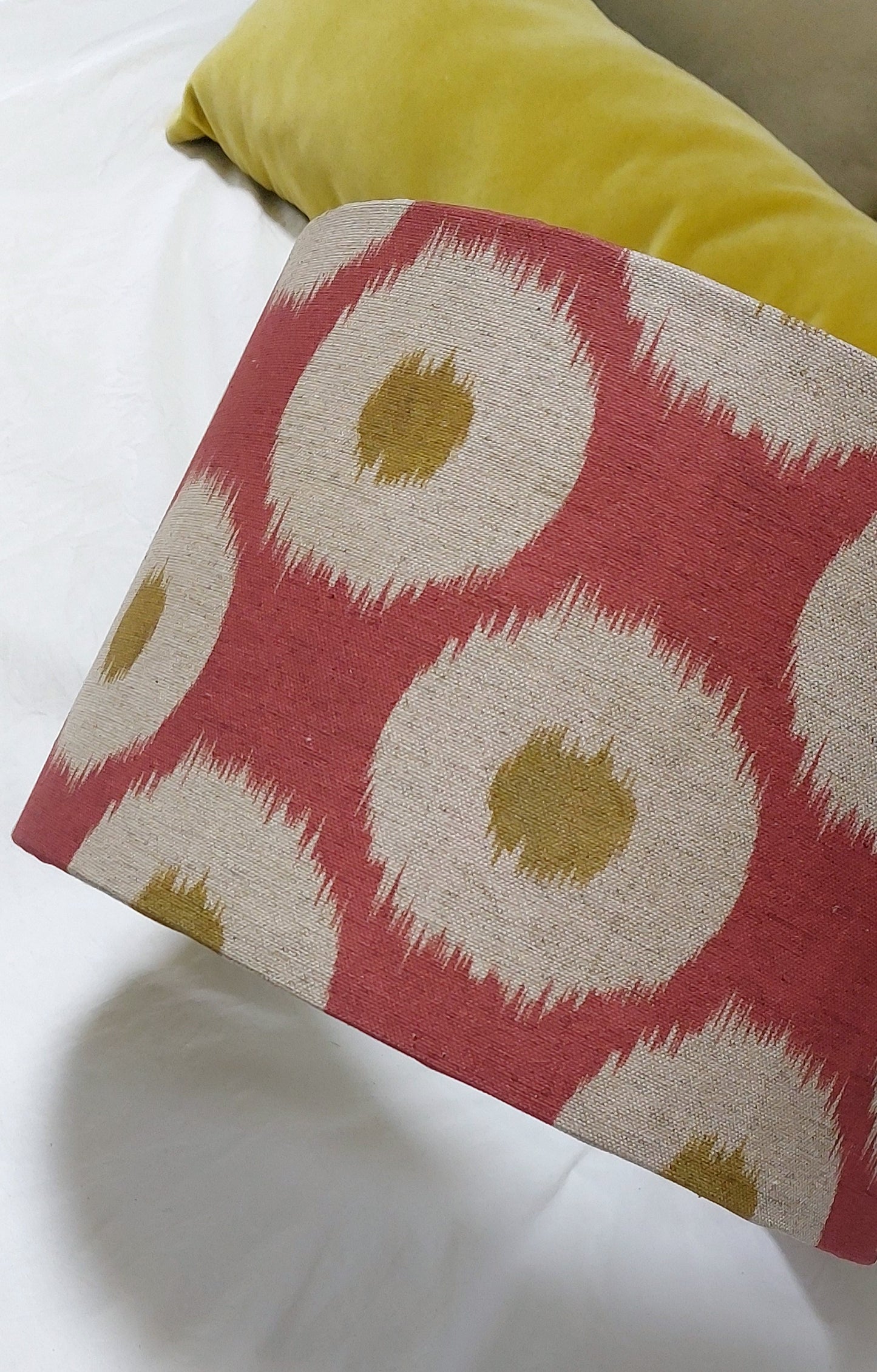 Ikat Mustard Raspberry Pendant Lamp shade