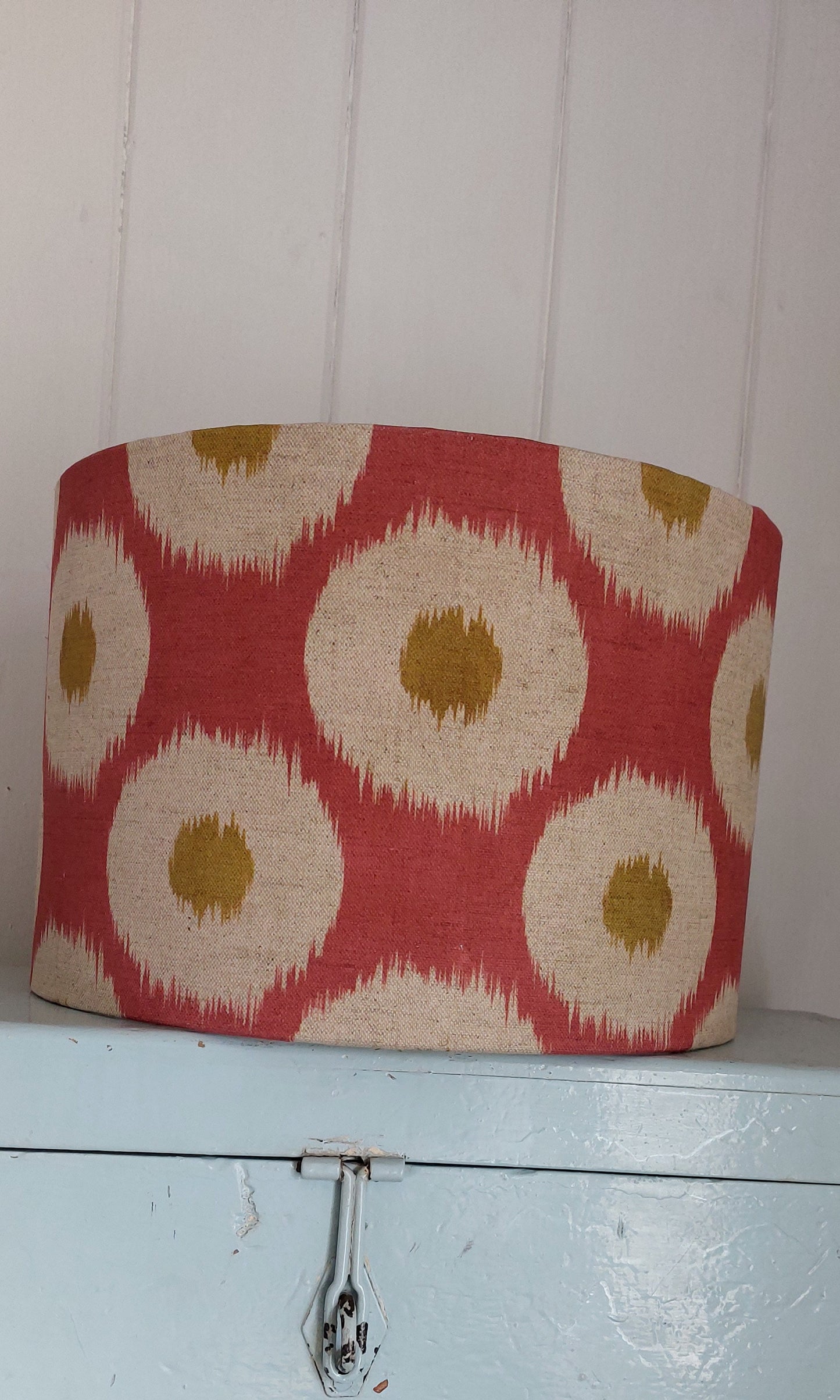 Ikat Mustard Raspberry Pendant Lamp shade