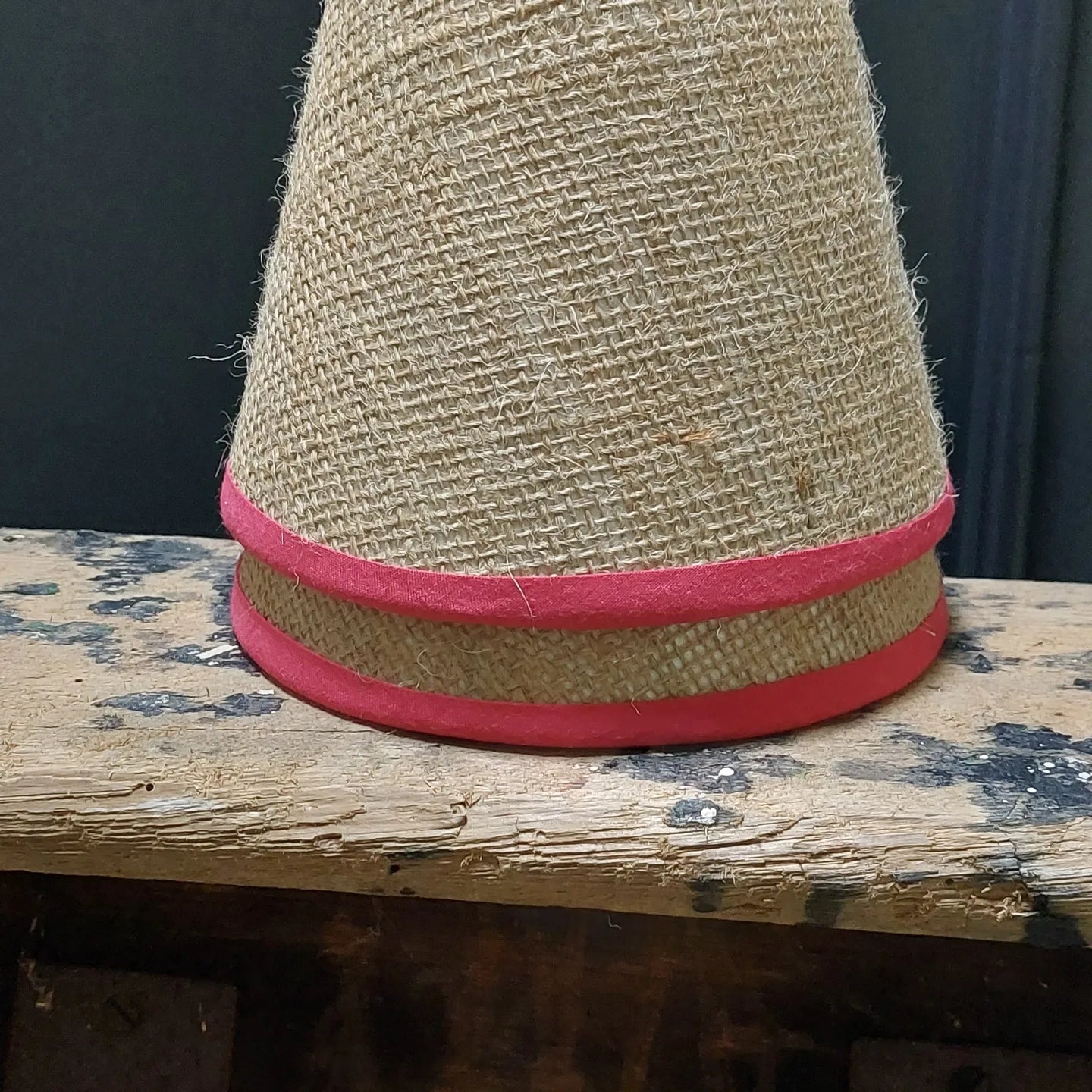 Handmade designer lampshade hessian