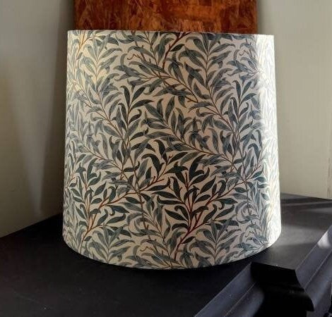 William Morris Handmade Lampshade  Teal Willow Bough Tapered