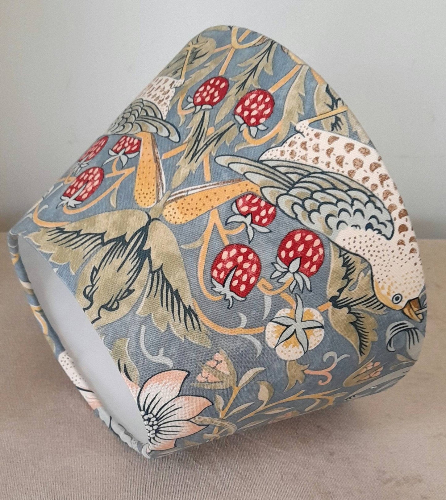 William Morris crimson Strawberry thief lampshade tapered 