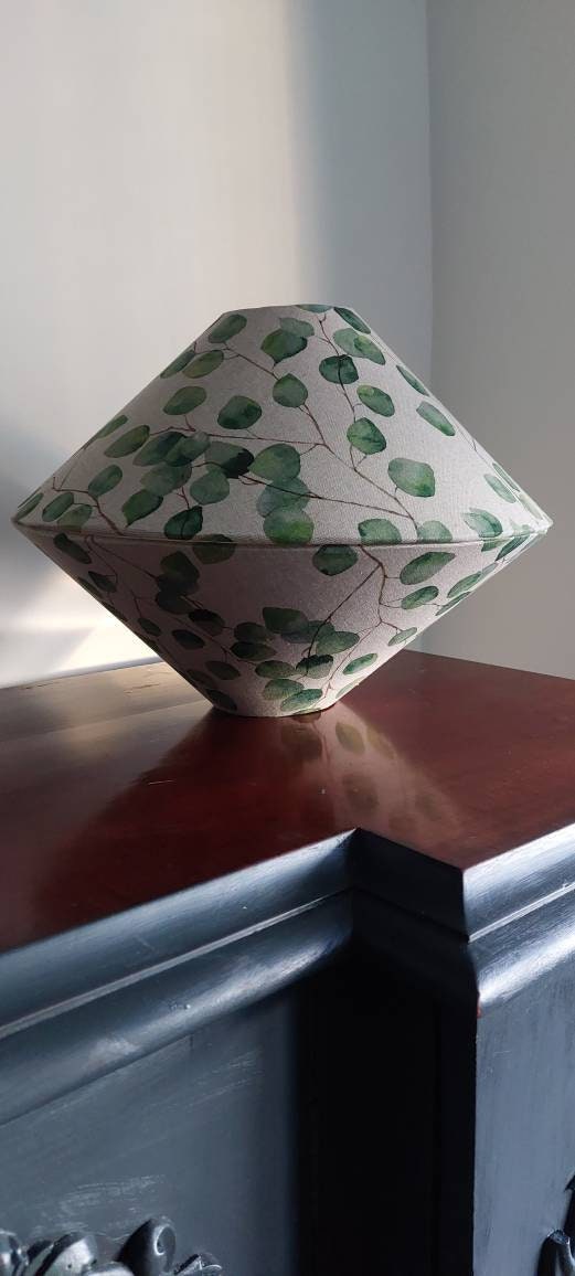 Eucalyptus Leaves Linen Handmade Lampshade Coolie