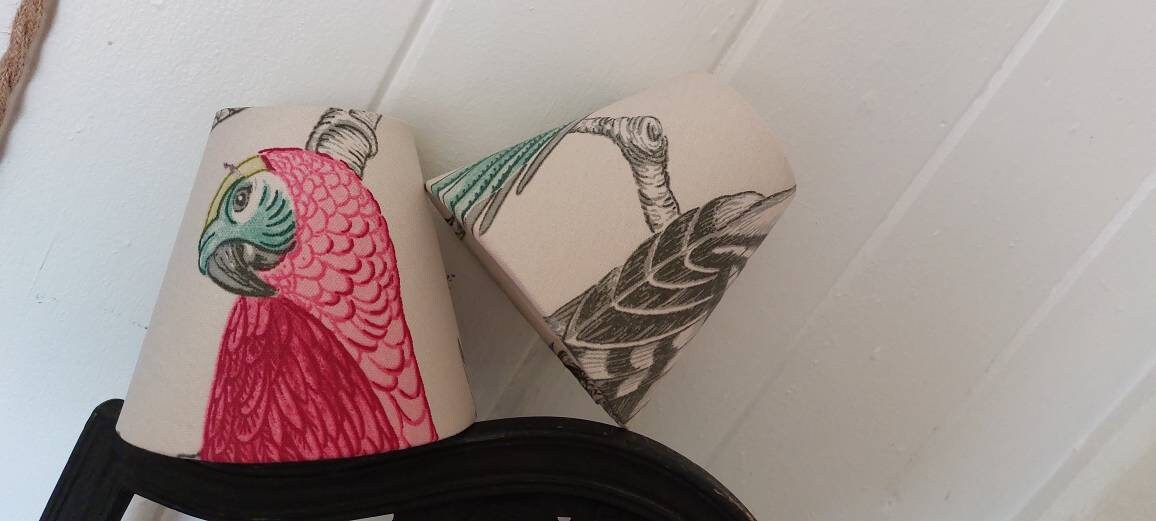 Pink Parrot Candle Clip  Lampshade for Wall Lights ,  Chandelier Shade