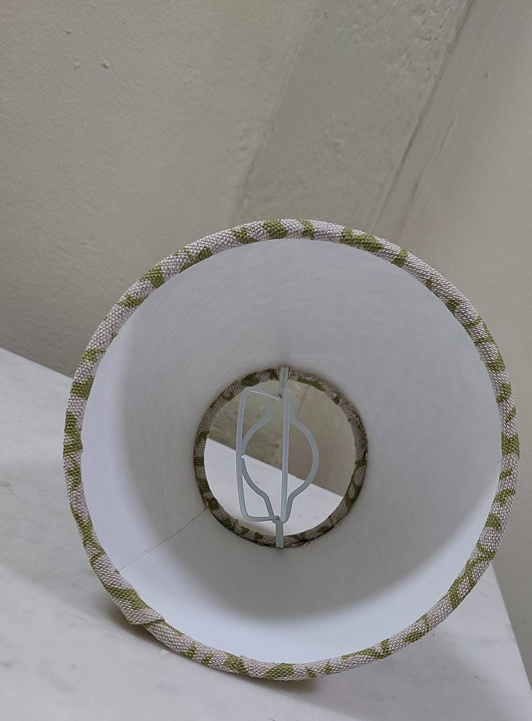 Pure Linen Green Oatmeal Candle Clip  Lampshade for Wall Lights  Chandeliers