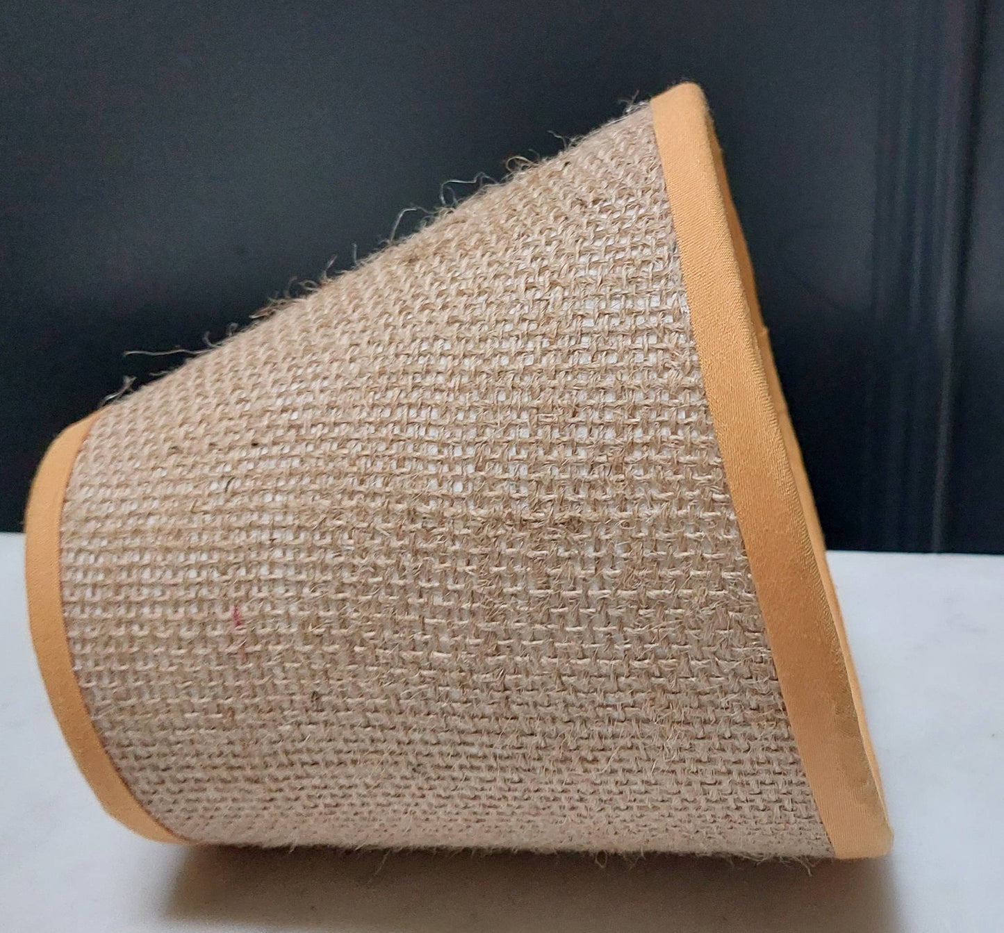 French style hessian lampshade trim color choice tapered or coolie