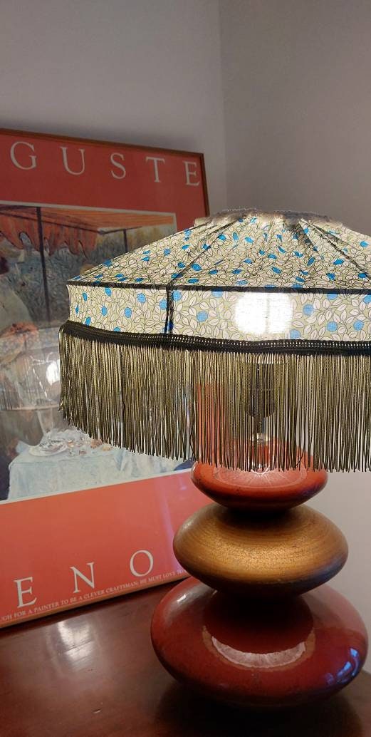 Handsewn Pleated Tiffany Berries Lampshade