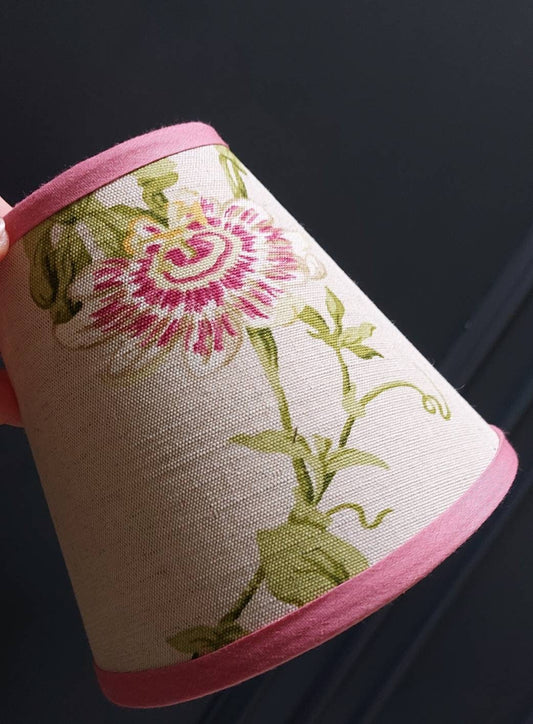 Floral small candle clip lamp shade 