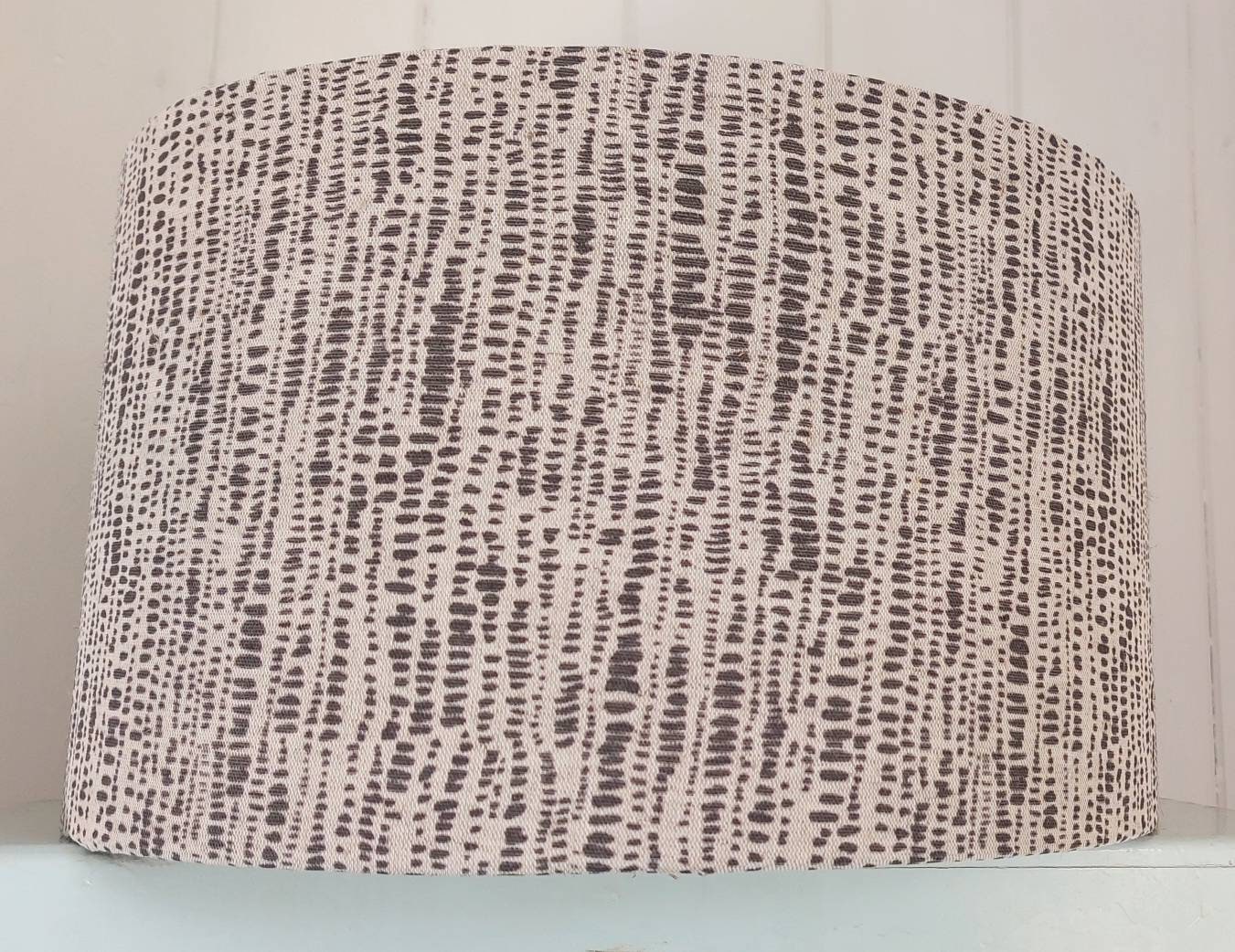 Charcoal Linen Abstract Lampshade