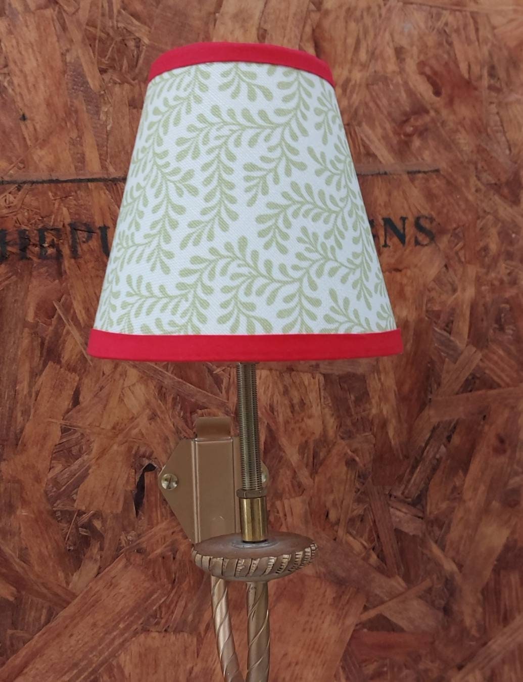 Colefax floral candle clip lamp shade green